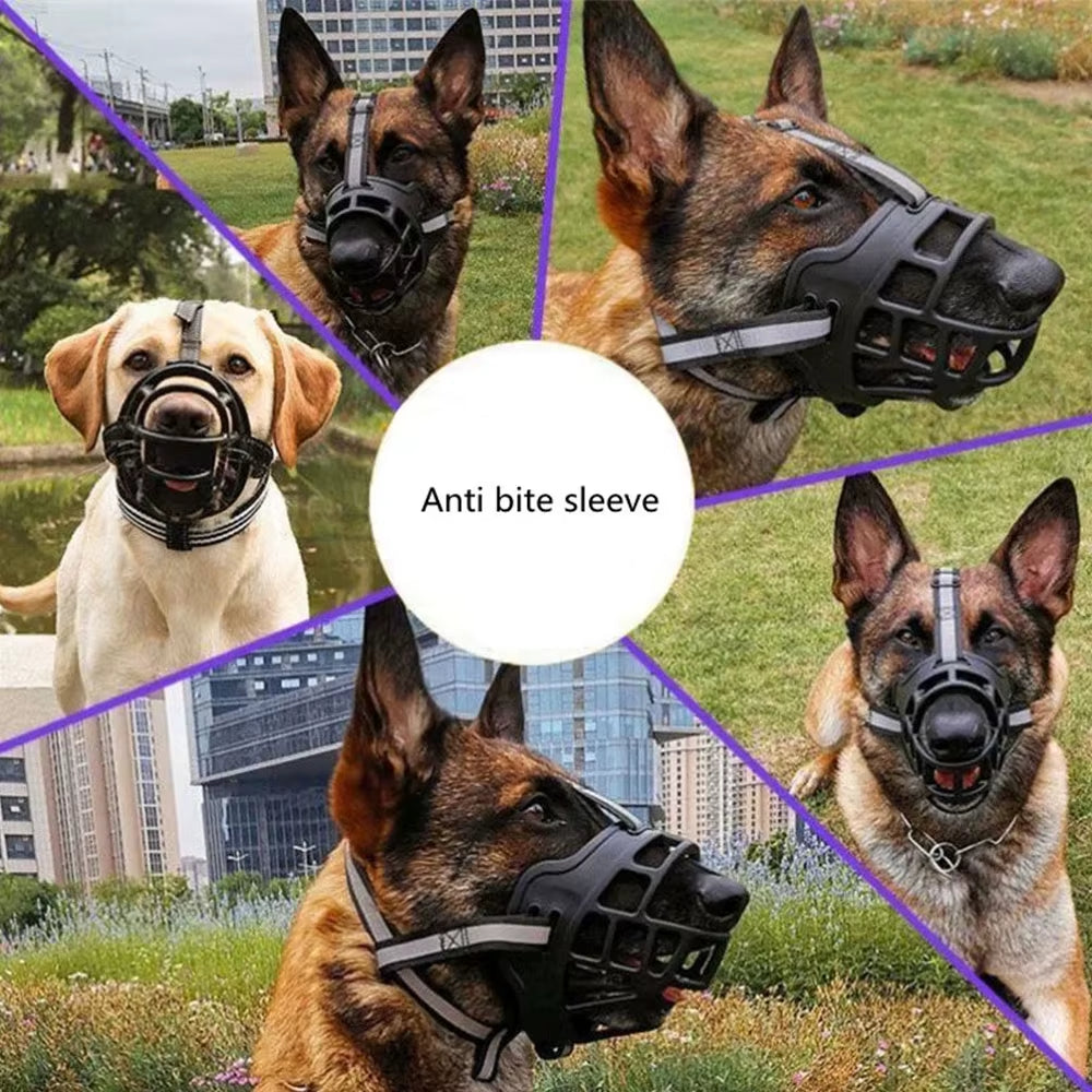 Soft Silicone Pet Dog Muzzle Anti-Biting Chewing Mask Breathable Basket Dog Muzzle Durable Strong Mask Muzzle Pet Dog Supplies